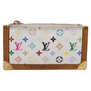 LOUIS VUITTON Monogram Multicolor Pochette Cles Purse White M92655 Auth hk4165-13
