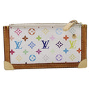 LOUIS VUITTON Monogram Multicolor Pochette Cles Purse White M92655 Auth hk4165-2