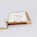 LOUIS VUITTON Monogram Multicolor Pochette Cles Purse White M92655 Auth hk4165-3