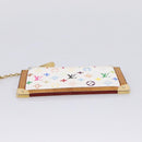 LOUIS VUITTON Monogram Multicolor Pochette Cles Purse White M92655 Auth hk4165-7