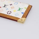 LOUIS VUITTON Monogram Multicolor Pochette Cles Purse White M92655 Auth hk4165-8