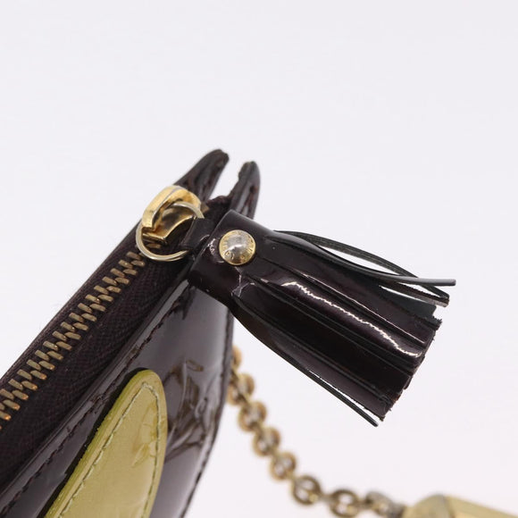 LOUIS VUITTON Monogram Vernis Pochette Cook Purse Amarante M91406 LV Auth hk4166