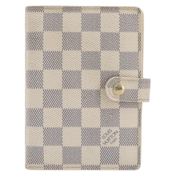LOUIS VUITTON Damier Azur Agenda PM Day Planner Cover R20706 LV Auth hk4169