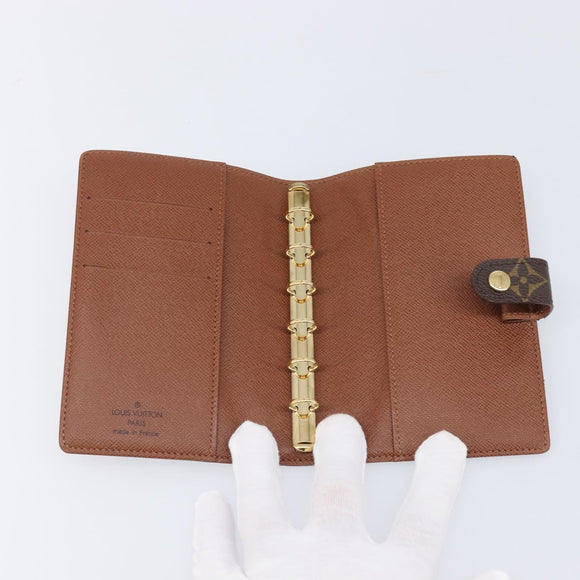 LOUIS VUITTON Monogram Agenda PM Day Planner Cover R20005 LV Auth hk4170