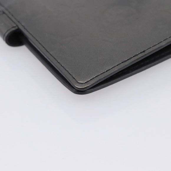 LOUIS VUITTON Monogram Mat Agenda PM Day Planner Cover Black R20932 Auth hk4171