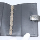 LOUIS VUITTON Monogram Mat Agenda PM Day Planner Cover Black R20932 Auth hk4171-16