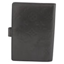 LOUIS VUITTON Monogram Mat Agenda PM Day Planner Cover Black R20932 Auth hk4171-3