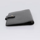 LOUIS VUITTON Monogram Mat Agenda PM Day Planner Cover Black R20932 Auth hk4171-6