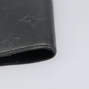 LOUIS VUITTON Monogram Mat Agenda PM Day Planner Cover Black R20932 Auth hk4172-16