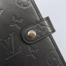 LOUIS VUITTON Monogram Mat Agenda PM Day Planner Cover Black R20932 Auth hk4172-18