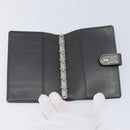 LOUIS VUITTON Monogram Mat Agenda PM Day Planner Cover Black R20932 Auth hk4172-8