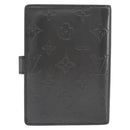 LOUIS VUITTON Monogram Mat Agenda PM Day Planner Cover Black R20932 Auth hk4172-2