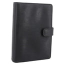 LOUIS VUITTON Epi Agenda MM Day Planner Cover Black R20042 LV Auth hk4173-1