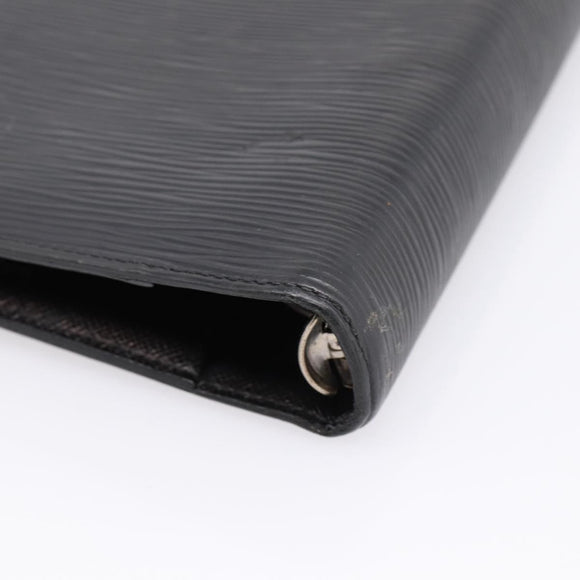 LOUIS VUITTON Epi Agenda MM Day Planner Cover Black R20042 LV Auth hk4173