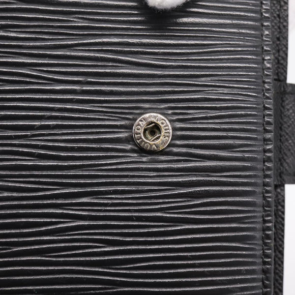 LOUIS VUITTON Epi Agenda MM Day Planner Cover Black R20042 LV Auth hk4173