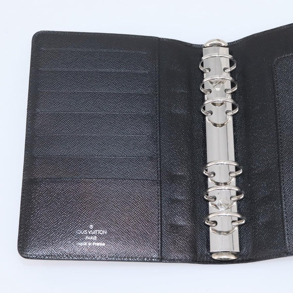LOUIS VUITTON Epi Agenda MM Day Planner Cover Black R20042 LV Auth hk4173