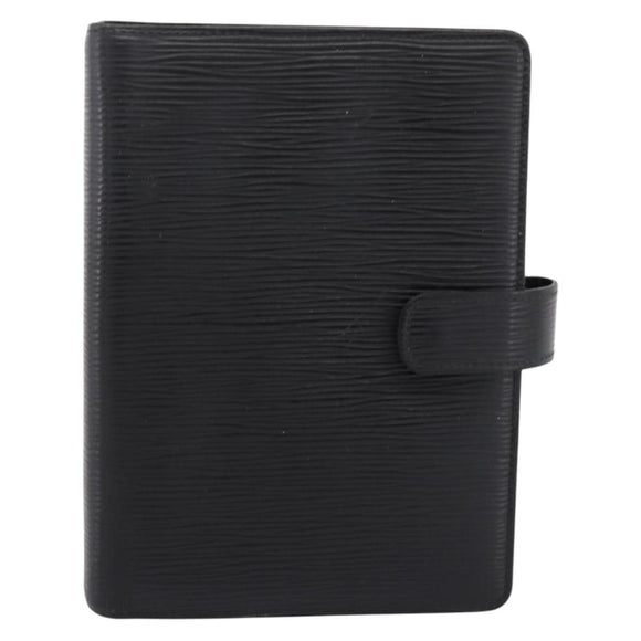 LOUIS VUITTON Epi Agenda MM Day Planner Cover Black R20042 LV Auth hk4173