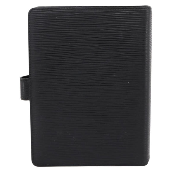 LOUIS VUITTON Epi Agenda MM Day Planner Cover Black R20042 LV Auth hk4173