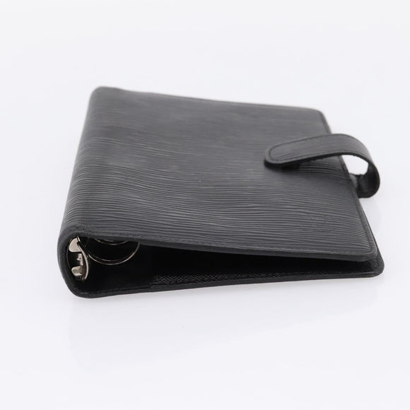 LOUIS VUITTON Epi Agenda MM Day Planner Cover Black R20042 LV Auth hk4173
