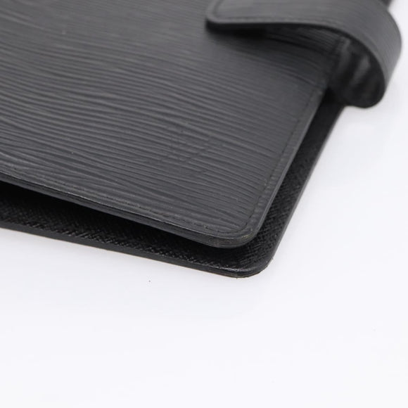 LOUIS VUITTON Epi Agenda MM Day Planner Cover Black R20042 LV Auth hk4173