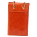 LOUIS VUITTON Monogram Vernis Walker Wallet Orange LV Auth hk4174-3