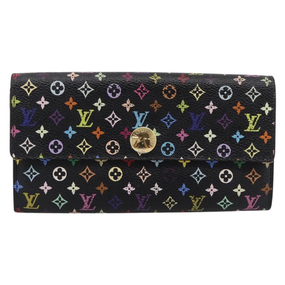 LOUIS VUITTON Monogram Multicolor Portefeiulle Sarah Wallet M60668 Auth hk4177