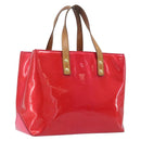 LOUIS VUITTON Monogram Vernis Reade PM Hand Bag Fuchsia Pink M91221 Auth hk4181-1