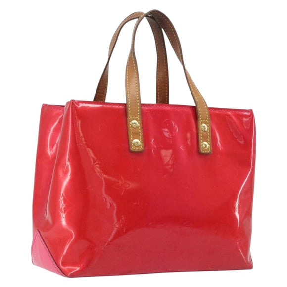 LOUIS VUITTON Monogram Vernis Reade PM Hand Bag Fuchsia Pink M91221 Auth hk4181