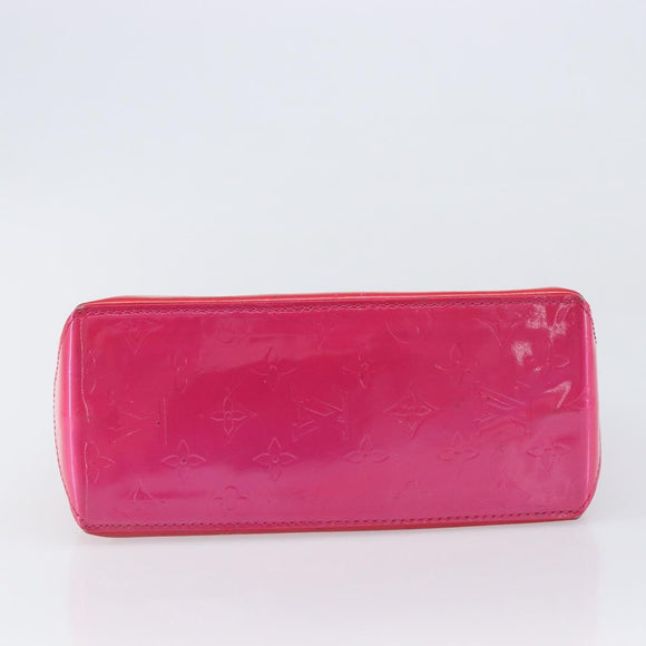 LOUIS VUITTON Monogram Vernis Reade PM Hand Bag Fuchsia Pink M91221 Auth hk4181