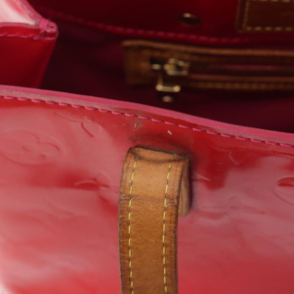 LOUIS VUITTON Monogram Vernis Reade PM Hand Bag Fuchsia Pink M91221 Auth hk4181