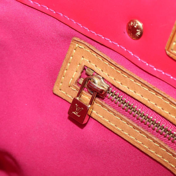 LOUIS VUITTON Monogram Vernis Reade PM Hand Bag Fuchsia Pink M91221 Auth hk4181