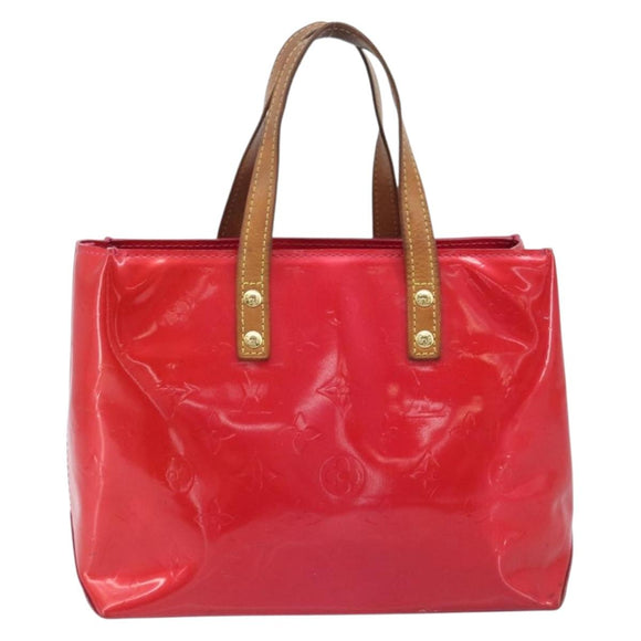 LOUIS VUITTON Monogram Vernis Reade PM Hand Bag Fuchsia Pink M91221 Auth hk4181