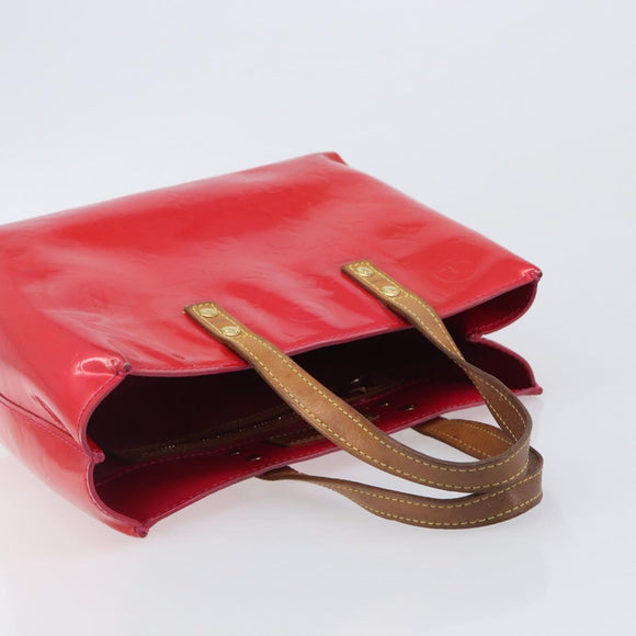LOUIS VUITTON Monogram Vernis Reade PM Hand Bag Fuchsia Pink M91221 Auth hk4181