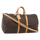 LOUIS VUITTON Monogram Keepall Bandouliere 55 Boston Bag M41414 LV Auth hk4191V-1