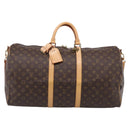 LOUIS VUITTON Monogram Keepall Bandouliere 55 Boston Bag M41414 LV Auth hk4191V-2
