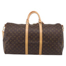 LOUIS VUITTON Monogram Keepall Bandouliere 55 Boston Bag M41414 LV Auth hk4191V-3