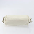 Miu Miu Hand Bag Leather White Gold Auth hk4200V-5