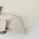 Miu Miu Hand Bag Leather White Gold Auth hk4200V-17
