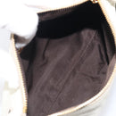 Miu Miu Hand Bag Leather White Gold Auth hk4200V-11