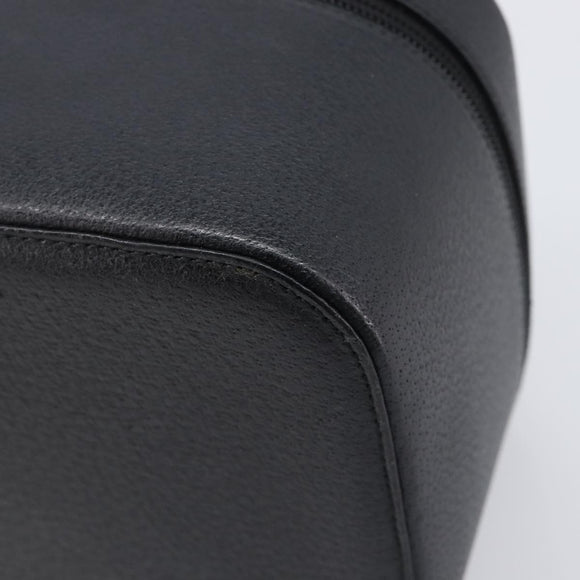 GUCCI Vanity Pouch Leather Black Silver 039 1705 0710 Auth hk4201