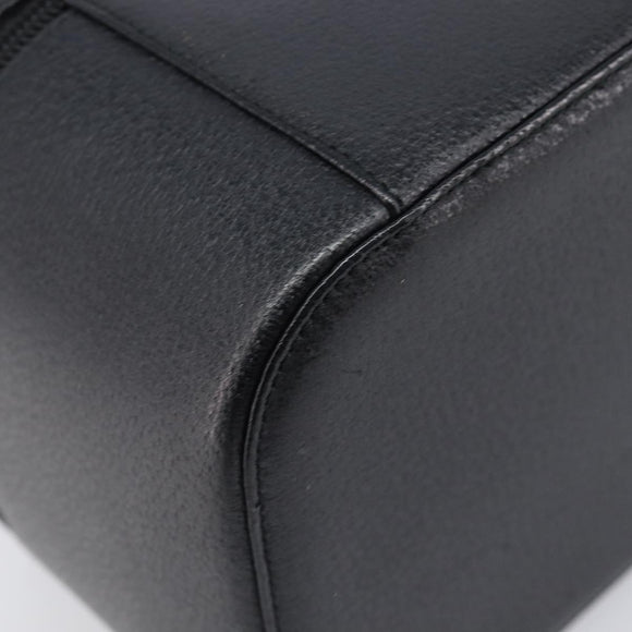 GUCCI Vanity Pouch Leather Black Silver 039 1705 0710 Auth hk4201