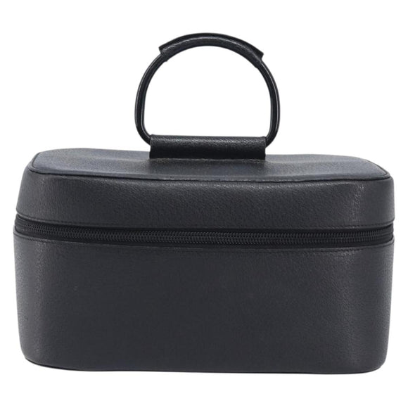 GUCCI Vanity Pouch Leather Black Silver 039 1705 0710 Auth hk4201