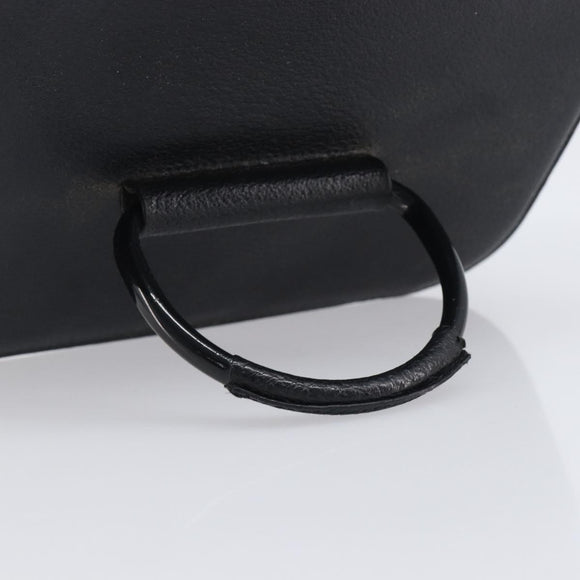GUCCI Vanity Pouch Leather Black Silver 039 1705 0710 Auth hk4201