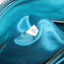 Miu Miu Tote Bag Leather Light Blue Gold Auth hk4202-12