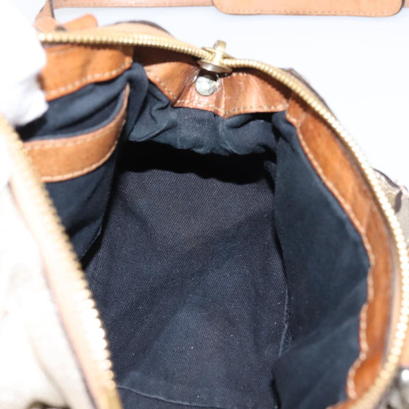 Chloe Etel Hand Bag Leather 2way Gold Auth hk4203