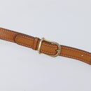 CELINE Macadam Canvas Shoulder Bag PVC Leather Brown Gold Auth hk4205-15