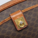 CELINE Macadam Canvas Shoulder Bag PVC Leather Brown Gold Auth hk4205-19