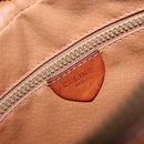 CELINE Macadam Canvas Shoulder Bag PVC Leather Brown Gold Auth hk4205-22