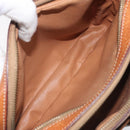 CELINE Macadam Canvas Shoulder Bag PVC Leather Brown Gold Auth hk4205-27