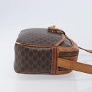 CELINE Macadam Canvas Shoulder Bag PVC Leather Brown Gold Auth hk4205-3